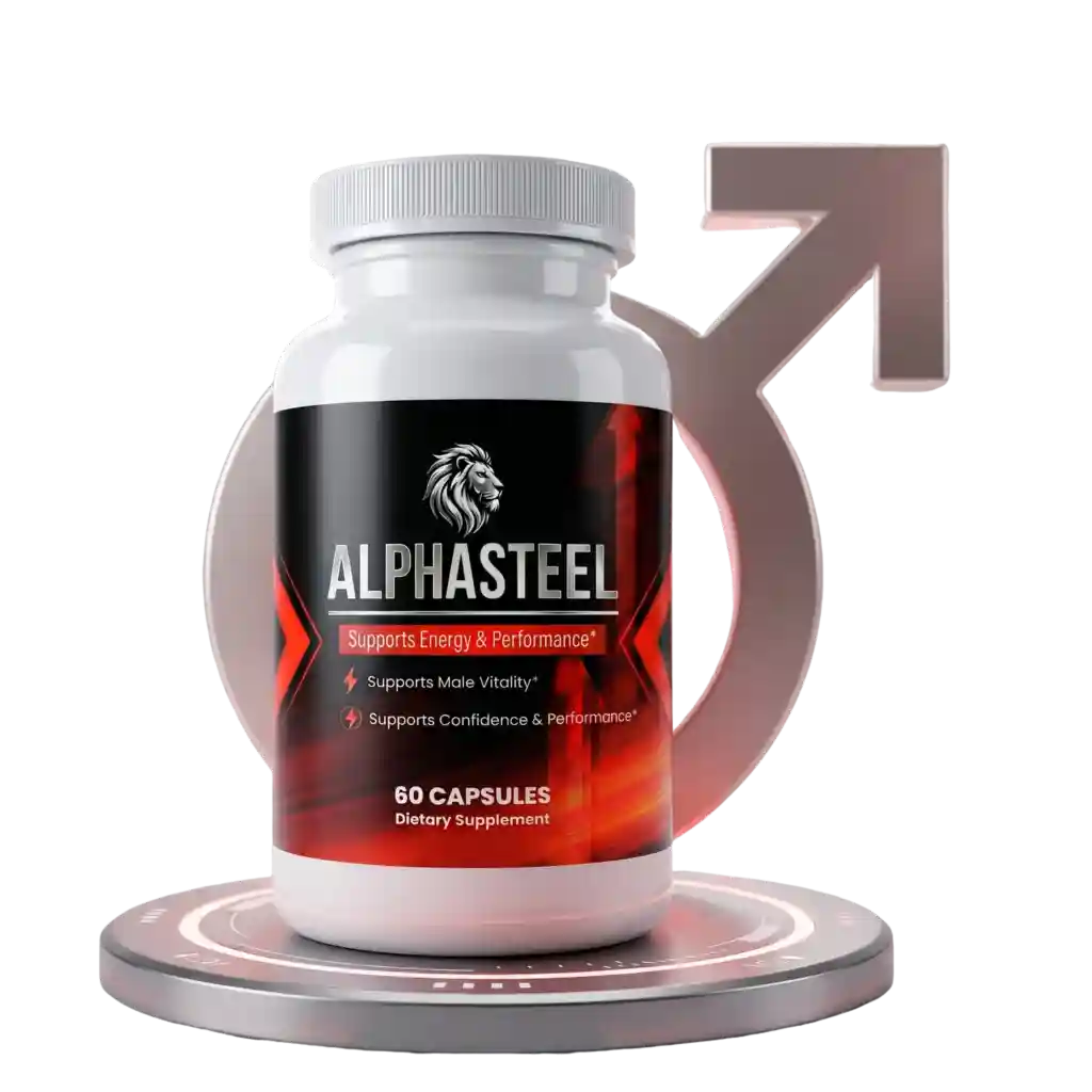 AlphaSteel Natural Testosterone Male Vitality Supplement USA